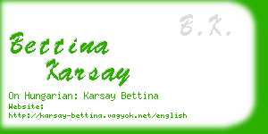 bettina karsay business card